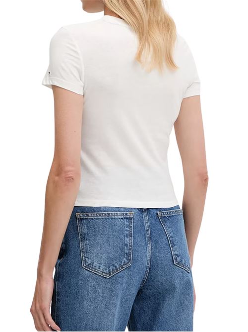 T-shirt bianca in cotone Tommy Jeans | DW0DW21390YBL